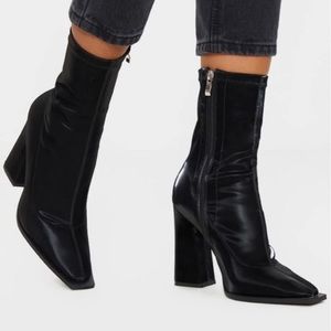 Square Toe Sock Boots